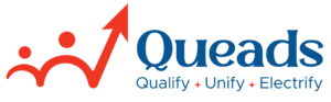 QueAds logo in full lenght